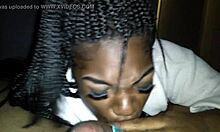 Ebony BBW fucked in her cunt and spunked on her mug